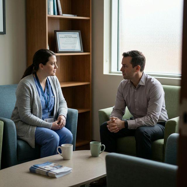 Healthcare Worker Addiction Treatment Session